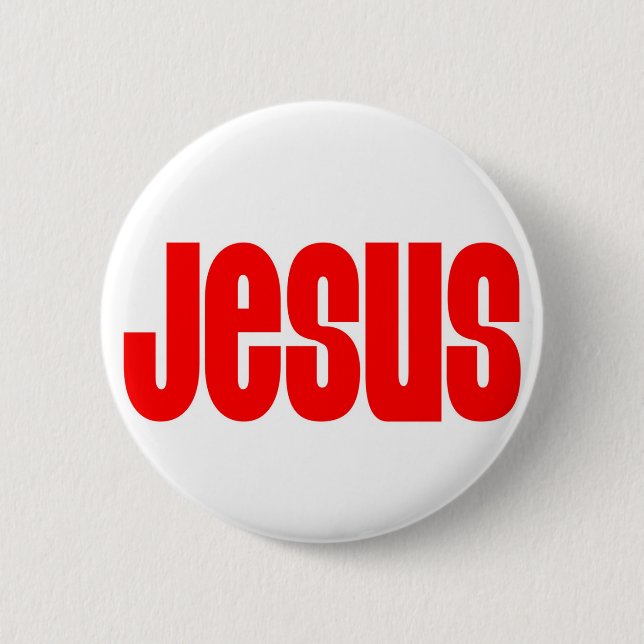 Jesus in Red Button (Front)