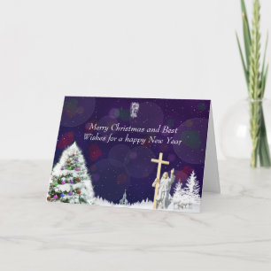 Jesus in Snow Holiday Card