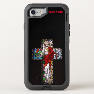 JESUS in STAINED GLASS OtterBox Defender iPhone SE/8/7 Case