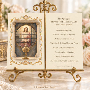 Jesus in Tabernacle Gold Catholic Prayer Business Card