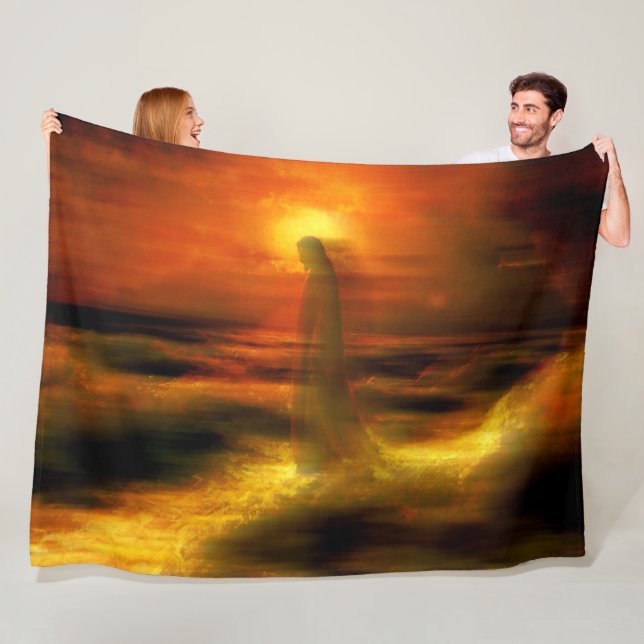 JESUS in the CLOUDS Fleece Blanket (In Situ)