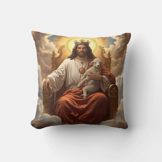 Jesus In the kingdom of Heaven Throw pillow  (Front)