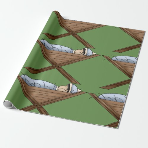 Jesus In The Manger Wrapping Paper