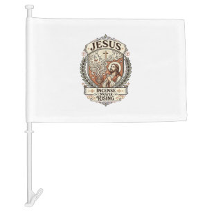 Jesus Incense Prayer Rising Jesus Incense Prayer R Car Flag