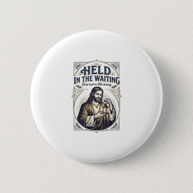 Jesus Infertility Trying To Conceive Encouragement Button (Front)