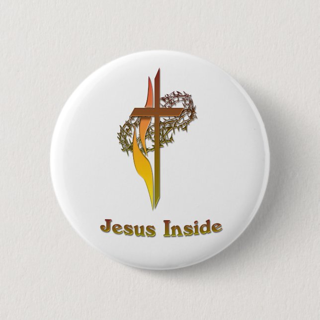 Jesus Inside Button (Front)