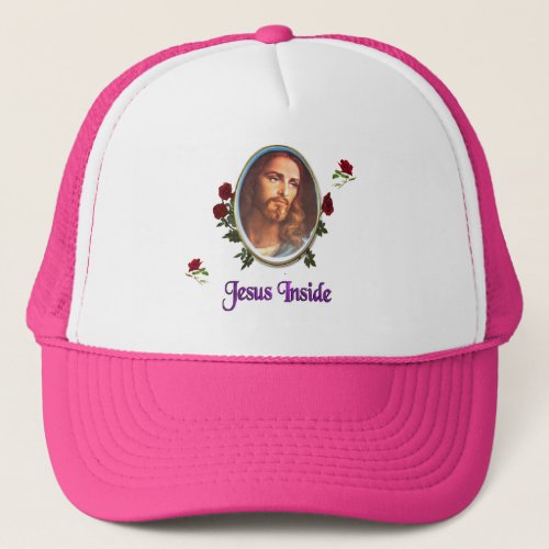 Jesus inside trucker hat
