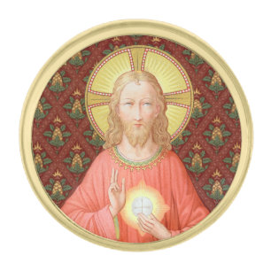 Jesus Instituting Holy Communion (SAU 045) Gold Finish Lapel Pin