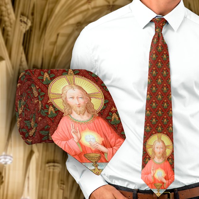 Jesus Instituting Holy Communion (SAU 045) Neck Tie (Creator Uploaded)