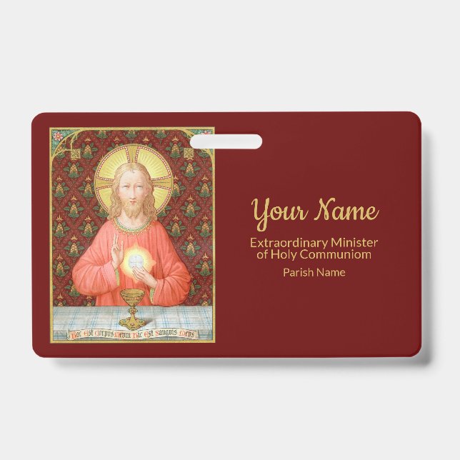 Jesus Instituting the Eucharist (SAU45; for EMHCs) Badge (Front)