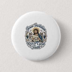 Jesus Invitation RSVP Card Faith Jesus Invitation Button