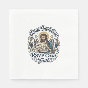 Jesus Invitation RSVP Card Faith Jesus Invitation Napkins