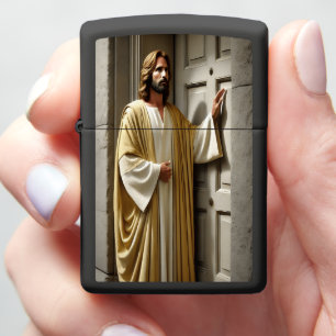 Jesus Inviting at Antique Door Zippo Lighter