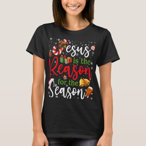 jesus is 2reason 3season candy christmas pajamas T_Shirt