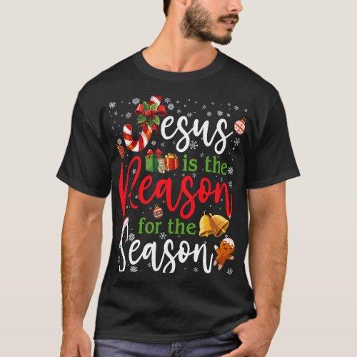 jesus is 2reason 3season candy christmas pajamas T_Shirt