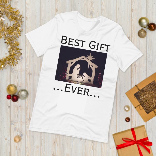 Jesus is Best Gift Nativity Star T-Shirt (Nativity Christmas T-shirt)