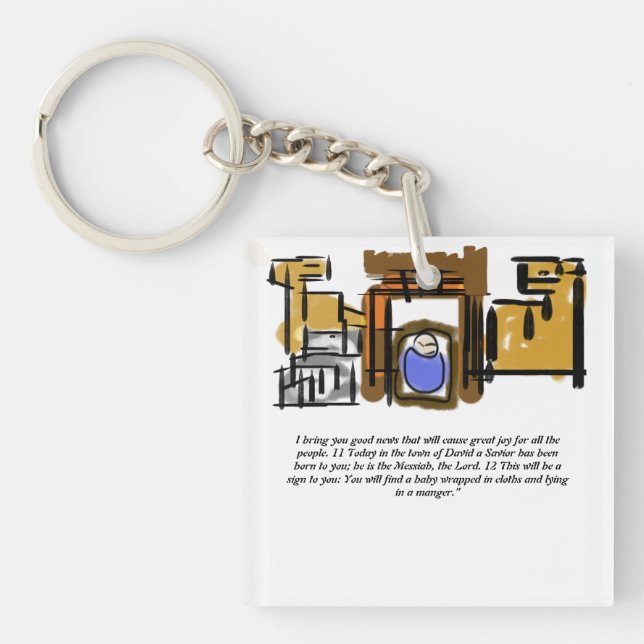 Jesus is born keychain (Front)