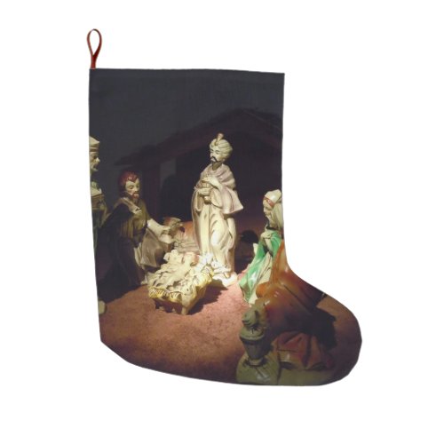 Jesus is Born Large Christmas Stocking