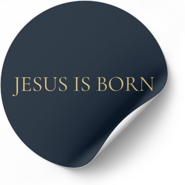 JESUS IS BORN – Navy Minimal Christmas Sticker  (Creator Uploaded)