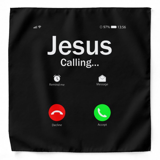 Jesus Is Calling Bandana (Front)