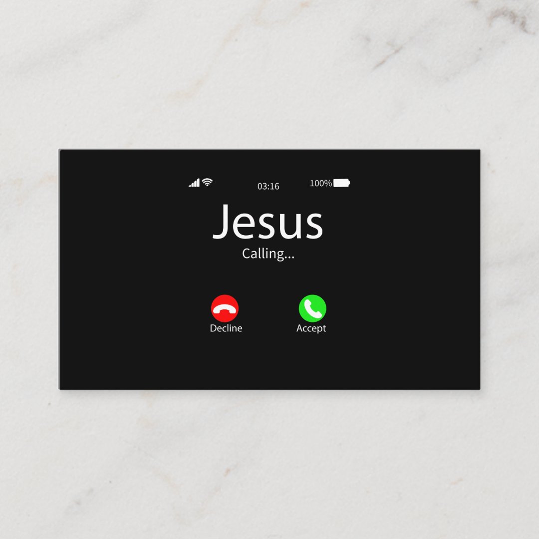 jesus-is-calling-christian-business-card-zazzle