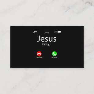 Jesus Is Calling Christian Business Card
