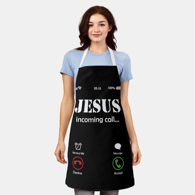 Jesus Is Calling Christian Faith Apron (Worn)