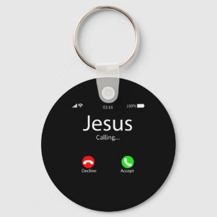 Jesus Is Calling Christian Keychain