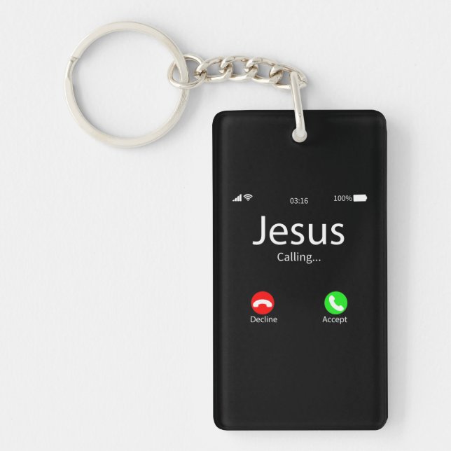 Jesus Is Calling Christian Keychain (Front)