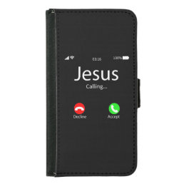 Jesus Is Calling Christian Samsung Galaxy S5 Wallet Case