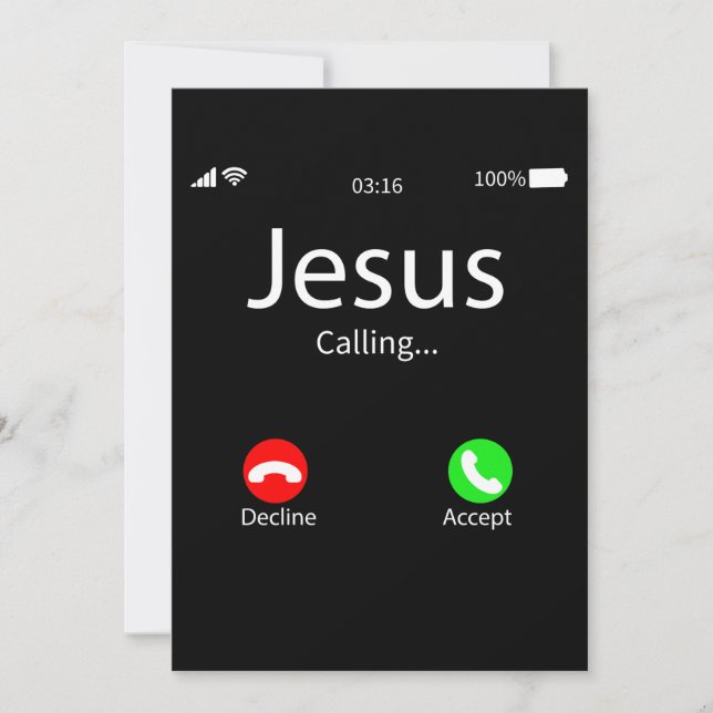 Jesus Is Calling Christian Save The Date (Front)