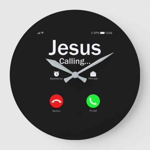 Jesus Is Calling Large Clock