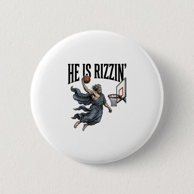 Jesus Is Calling Phone Screen Christian Vector Des Button (Front)