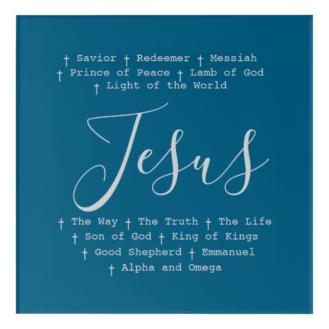"Jesus is" Christian faith based  Acrylic Print (Front)