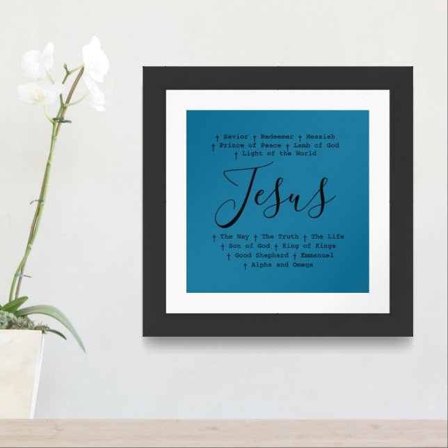 "Jesus is" Christian faith based Framed Art (Entryway)