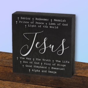 "Jesus is" Christian faith based  Wooden Box Sign
