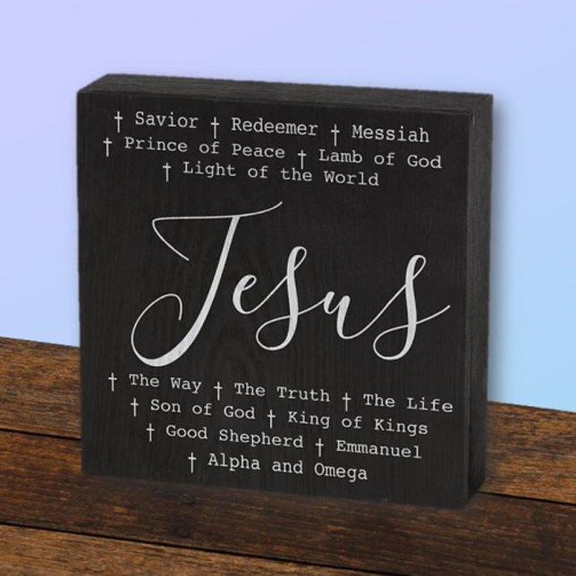 "Jesus is" Christian faith based  Wooden Box Sign (Creator Uploaded)