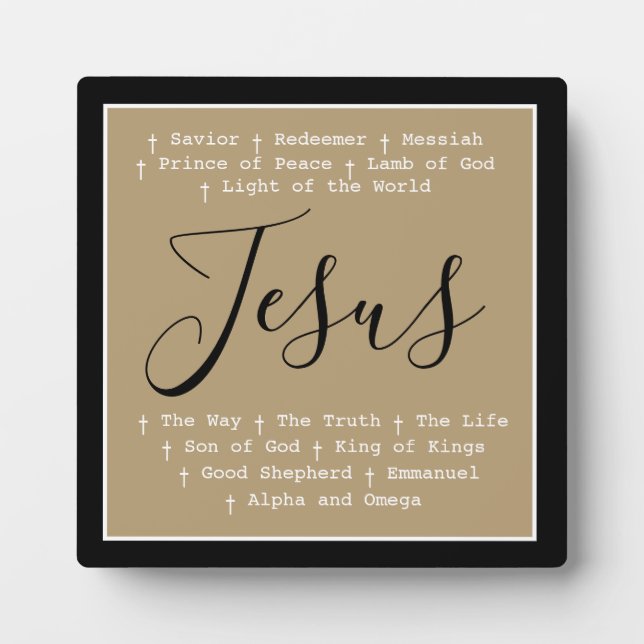 "Jesus is" Christian faith tabletop based Plaque (Front)