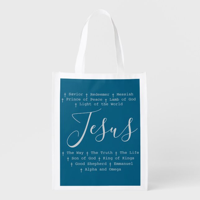 "Jesus is" Christian tote bag (Front)