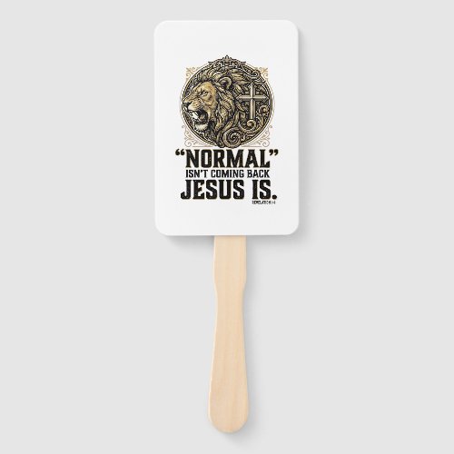 Jesus Is Coming Back Lion Cross Christian Shirt Hand Fan