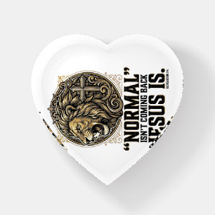 Jesus Is Coming Back Lion Cross Christian Shirt Paperweight