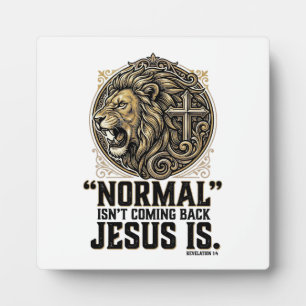 Jesus Is Coming Back Lion Cross Christian Shirt Plaque
