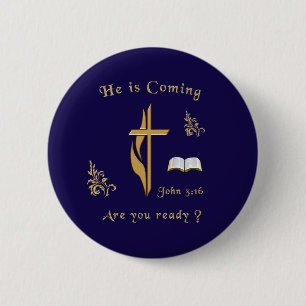 Jesus is coming button