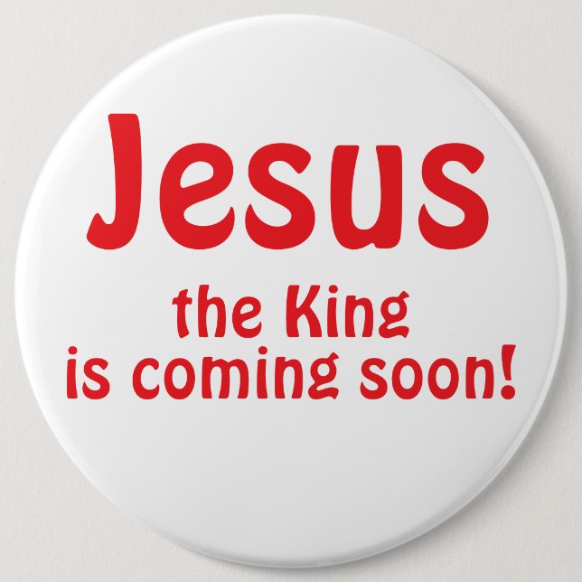 Jesus is coming button (Front)