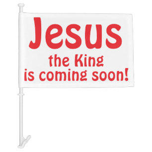 Jesus is coming car flag