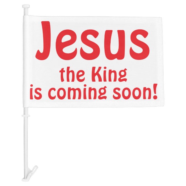 Jesus is coming car flag (Front)