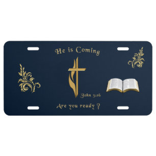 Jesus is coming license plate