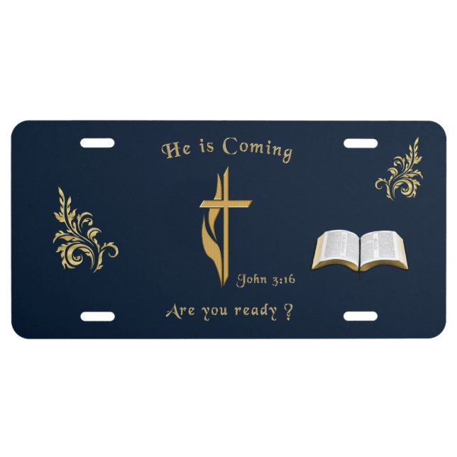 Jesus is coming license plate (Front)
