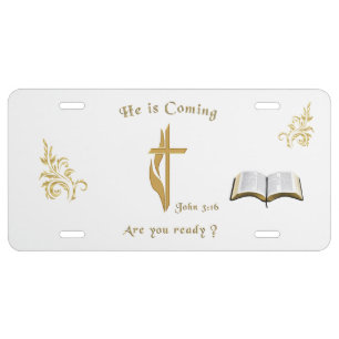 Jesus is coming license plate