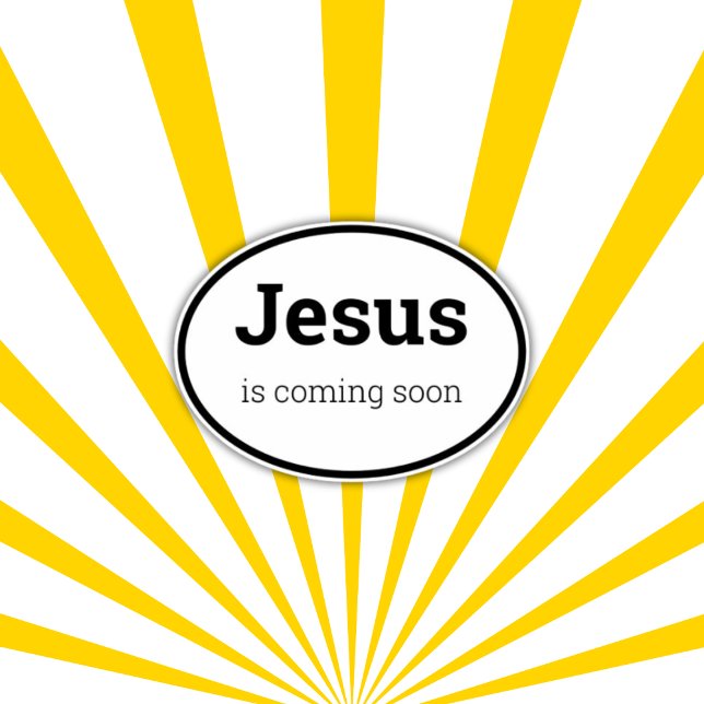 Jesus Is Coming Soon Black Custom-Cut Vinyl  Sticker (Creator Uploaded)